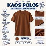 Kaos Polos Cotton Combed 24s Warna Almond