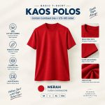 Kaos Polos Merah Cotton Combed 24s 175–185 GSM | Kaos Basic Pria Wanita Unisex