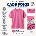 Kaos Polos Cotton Combed 24s – Warna Pink